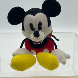 Vintage Disney Mickey Mouse Plush Toy Gund Stuffed Animal Small Beanbag